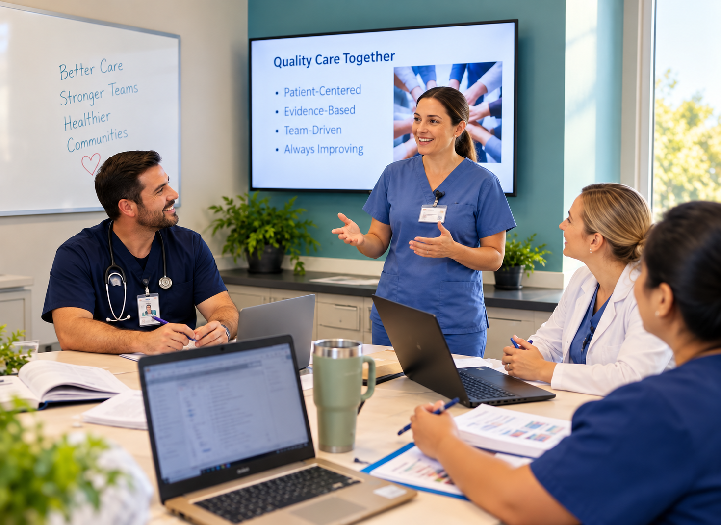 A clinical team in a workplace training session